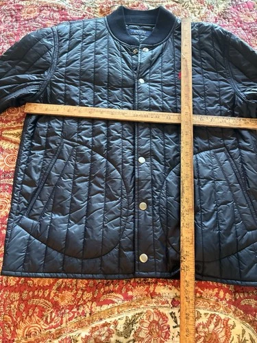 Polo Ralph Lauren Men's Navy Quilted Snap Button Baseball Jacket Medium image 7