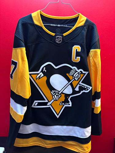 Adidas NHL Primegreen Penguins Sidney Crosby #87 Hockey Jersey Size 46