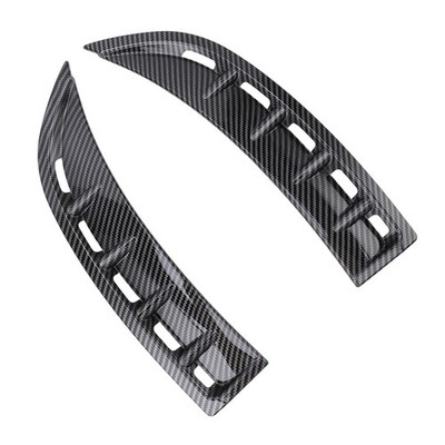 2x Front Bumper Side Vent Spoiler Left Right ABS Carbon Fiber Color Replace SET