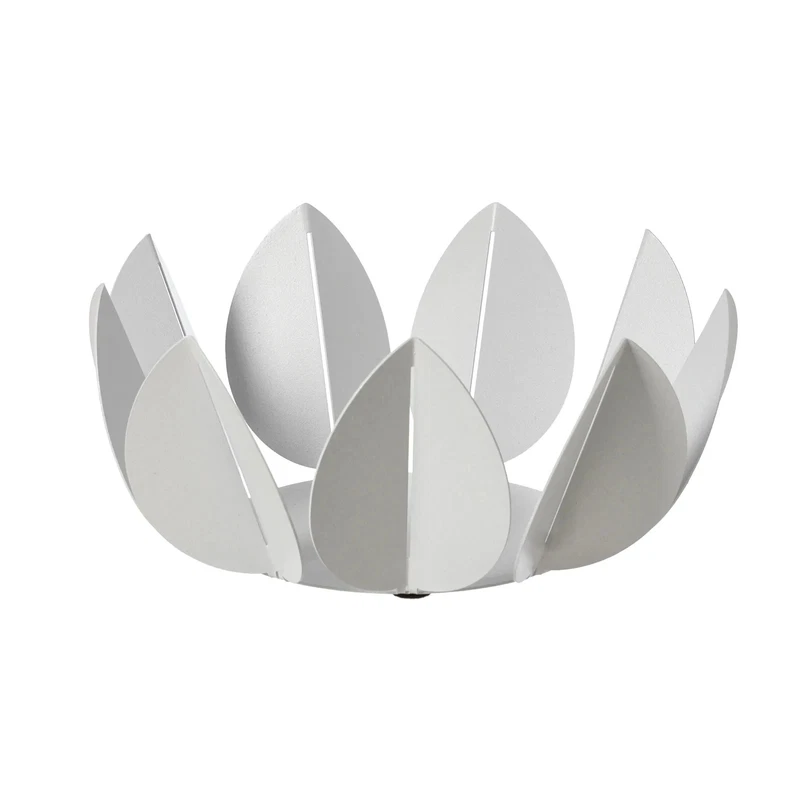 Cestino Centrotavola Coppa Porta Pane Frutta Arti e Mestieri Ficus Bianco 28 cm, fotografia 11 di 15