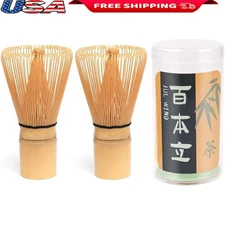 Natural Bamboo Matcha Whisk Set Handcrafted Chasen Traditional Tea Ceremony Tool