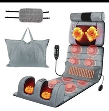 Luxury Full Body Electric Massage Mattress W/ Heating And Vibration Neck Pillow