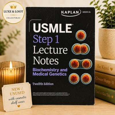 Kaplan USMLE Step 1 Lecture Notes Biochemistry Medical Genetics 12th Edition NEW
