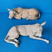 Lladrò porcellana presepe DAISA 1987 - duo Bue ed Asino con scatola