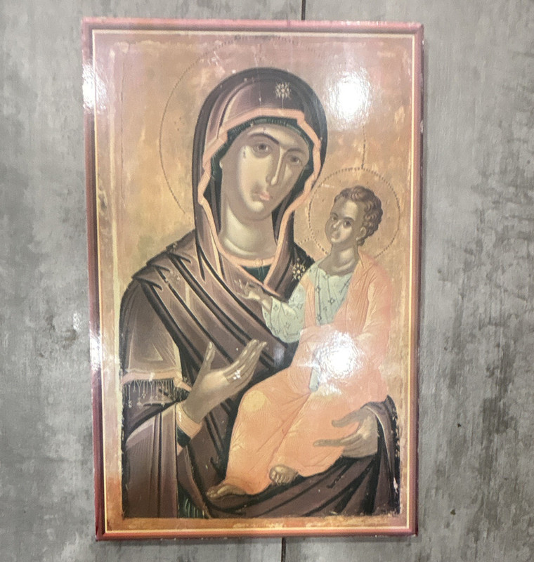 Macedonian Orthodox Christianity Icon Virgin Mary Madonna and Child Picture