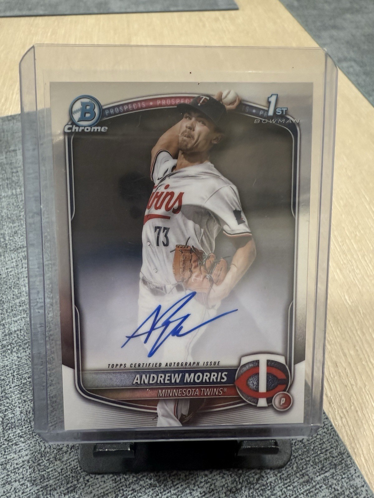 2025 Bowman - Chrome Prospect Autographs Andrew Morris #CPA-AMO (AU, RC)
