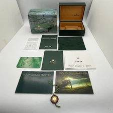 Rolex Genuine Submariner 14060 watch box case 64.00.02 Booklet Soft case Tag