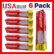 Colgate Sparkling White CinnaMint x [6 Pack] Gel Toothpaste 4.0 oz. Anticavity 0.67 per gallon