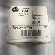 NEW ALLEN BRADLEY 800H-PRDH16G DUAL INPUT HIGH VISIBILITY GREEN PILOT LIGHT