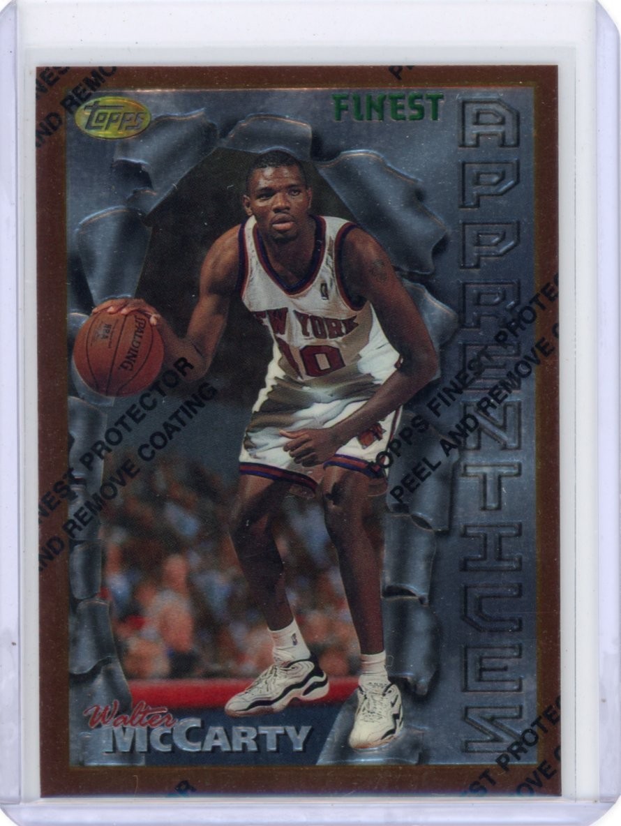 1996-97 FINEST RC WALTER MCCARTY #87 BRONZE W/COATING SET BREAK NEW YORK KNICKS