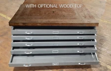 Blueprint flat file Vintage XL "48x36" - 5 drawer architect wood Top art cabinet