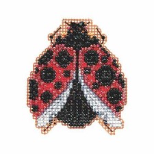 Ladybug Hug Beaded Cross Stitch Kit Mill Hill Spring Bouquet MH185103