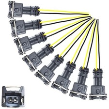 8Pcs Fuel Injectors Connector Plug Harness Pigtail Replacement for Ford