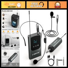Wireless Microphone System with Mini Receiver  Bodypack Transmitter, 15 Channel