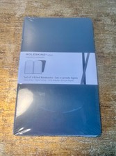 Moleskine Classic 2 Ruled Notebooks 192 Lined Pages 5" x 8.25" Grey/ Black New