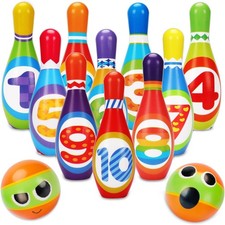 Kids Bowling Set Foam Toddler Indoor Outdoor Toy Set Developmental Learning Gift