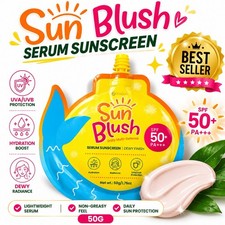 HERSKIN SUN BLUSH SPF50 PA  SERUM SUNSCREEN DEWY FINISH 50G UV PROTECTION