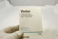 Vivitar TX Wide Angle Lens Owner's Manual interchangeable mount 