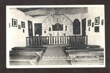 RPPC RAMONA'S MARRIAGE PLACE SAN DIEGO CALIFORNIA INTERIOR REAL PHOTO POSTCARD