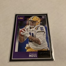 2020 Score Thaddeus Moss Rc #411 Black Parallel