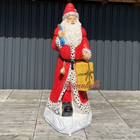 Weihnachtsmann Weiß Weihnachts Dekoration Figur Werbefigur Advent Nikolaus Rot