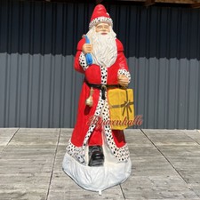 Weihnachtsmann weiß Weihnachts Dekoration Figur Werbefigur Advent Nikolaus rot