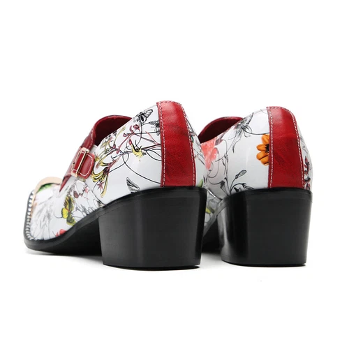 Zapatos de cuero para hombre para peluquería de negocios británicos altura elevada zapatos de boda - Imagen 9 de 9