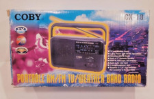 Coby CX-18Vintage 1999 Portable TV  Weather Radio Snow Storms Too
