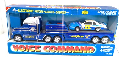 Vintage Buddy l Goodyear Voice Command Race Car Hauler Semi Truck Original Box