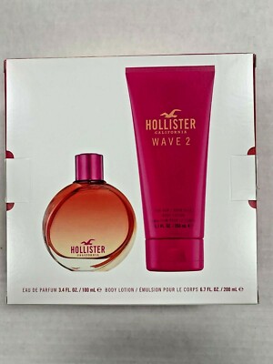 Hollister California Wave 2 Gift Set For Her: Eau De Parfum 3.4 Fl