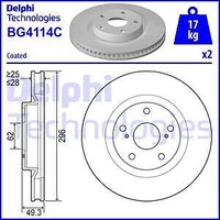 2X Delphi BG4114C Bremsscheibe FüR Toyota