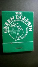 Vintage "The GREEN DOLPHIN of Engelwood Cliffs",N.J.unused matchbook Made in USA