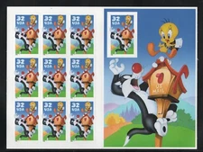 ALLY'S STAMPS US Scott #3204 32c Sylvester & Tweety - Pane [10] MNH [G-31]