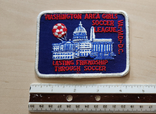 WAGS Washington Area Girls Soccer League Vintage Soccer Patch 1980s ...
