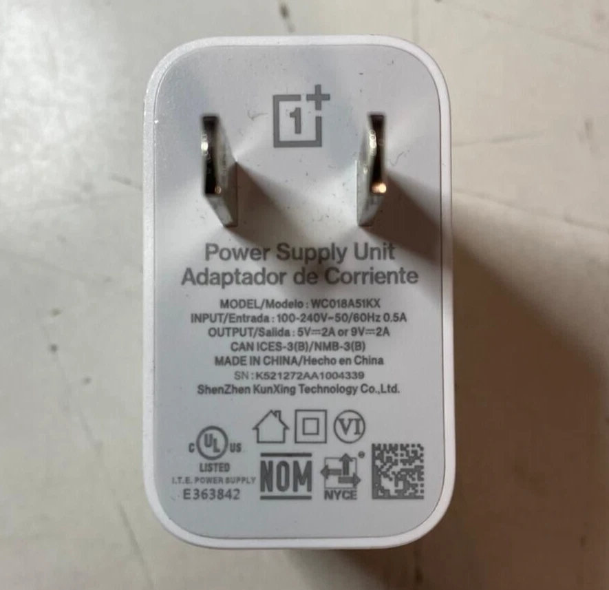 33 Вт Oneplus Supervooc USB-A настенное варп-зарядное устройство с USB-A - USB-C для Oneplus 11/12 - Изображение 2 из 4