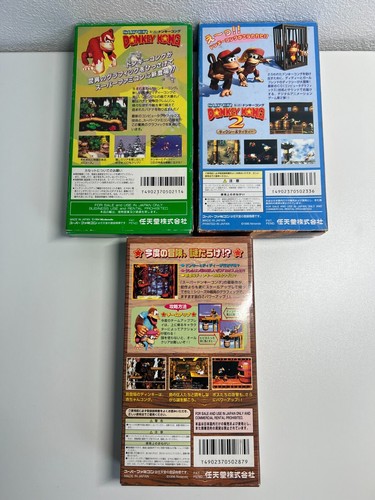 Nintendo Super Famicom SNES Lot 3 Super Donkey Kong 1 2 3 Japan - Picture 2 of 19