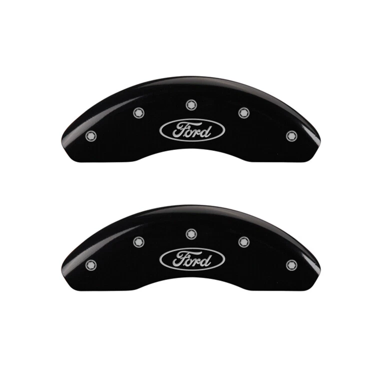Cubiertas de pinza de disco de freno MGP 2010-2012 "Ford" Transit Connect delanteras negras 2 piezas Foto 2 de 4