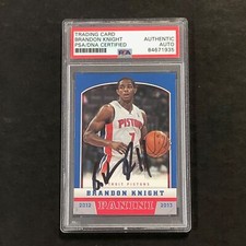 2012-13 Panini #202 Brandon Knight Signed Card AUTO PSA Slabbed Pistons