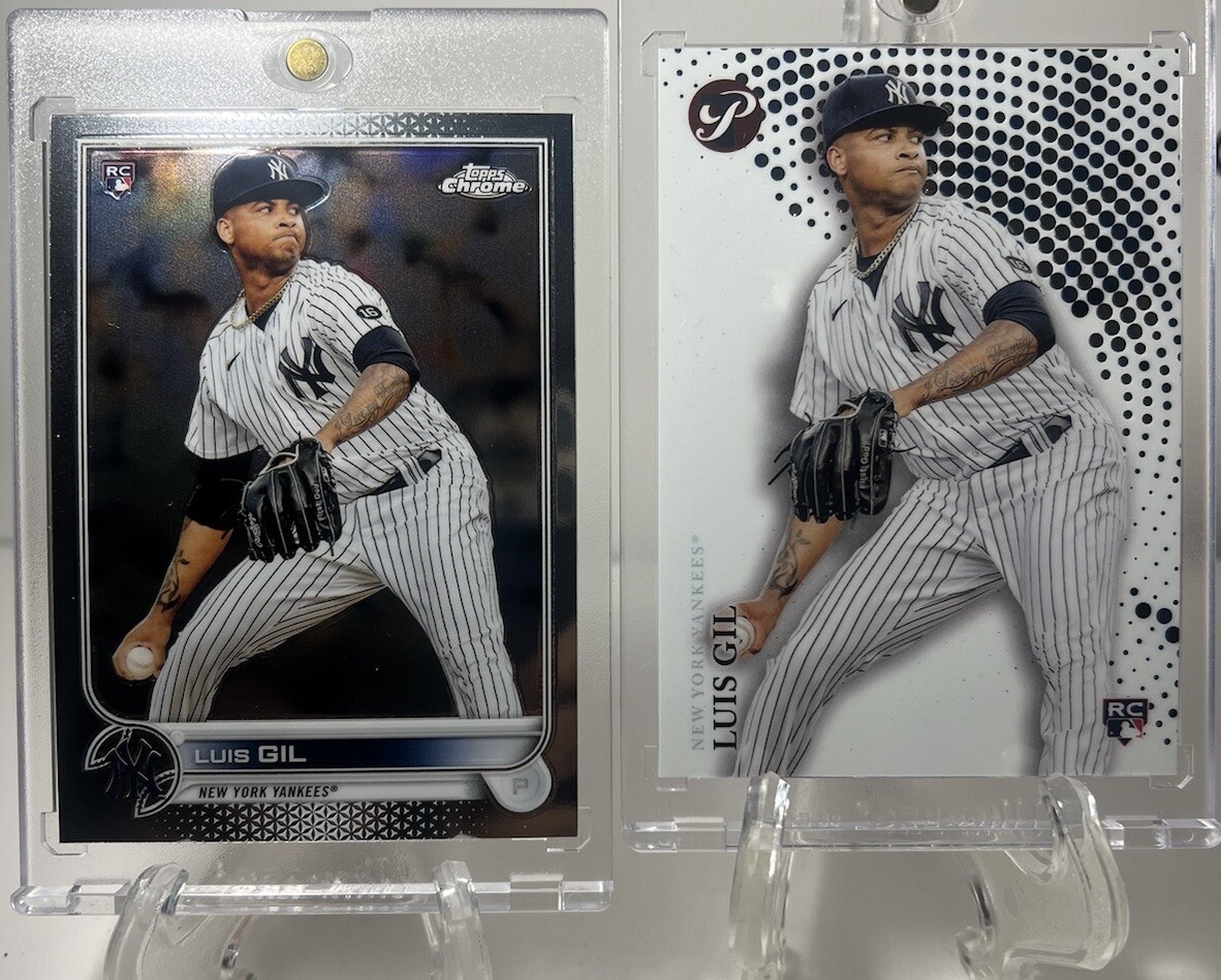 2022 Topps Chrome #202 Luis Gil RC + Pristine New York Yankees