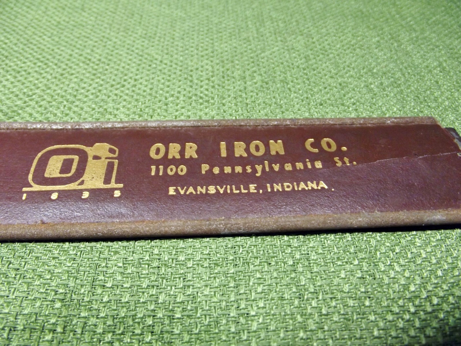 Vintage Orr Iron Co Evansville, IN Stainless Steel Advertising Pocket