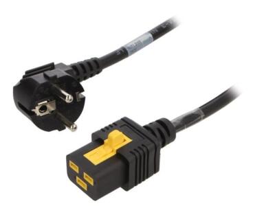 6051.2103 Kabel CEE 7/7 (E/F) abgewinkelter SteckerIEC C19 weiblich SCHURTER