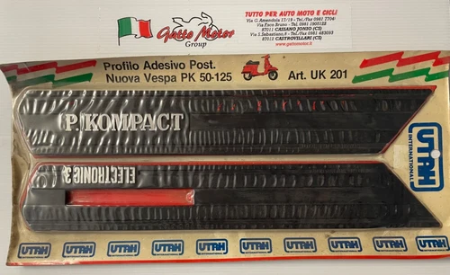 BUMPER TRIMS ADHESIVE PROFILE BLACK SIDES Piaggio Vespa PK 50 125 UTAH