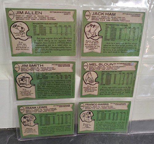 1978 Topps Pittsburgh Steelers Trading Cards Plus More - Picture 6 of 8