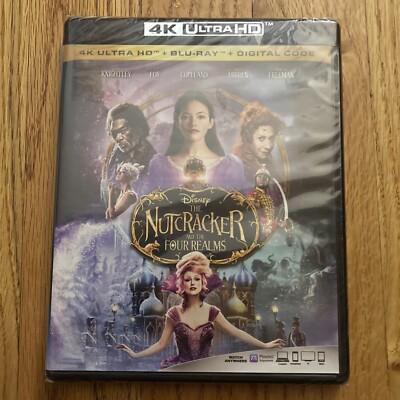 The Nutcracker and the Four Realms (4k Ultra HD+ Blu ray + Digital) New, Sealed