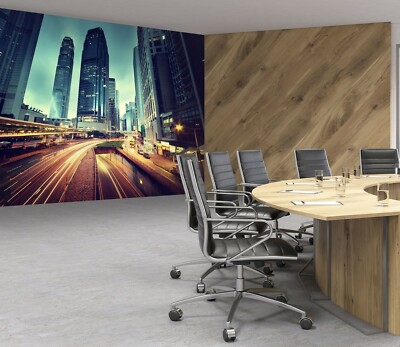 3D City Street 30329NA Business Wallpaper Wall Mural Self-adhesive Commerce Fay
