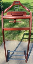 Vintage Smartek Wood Wardrobe Valet Suit Rack Butler Vintage Hat Coat Stand