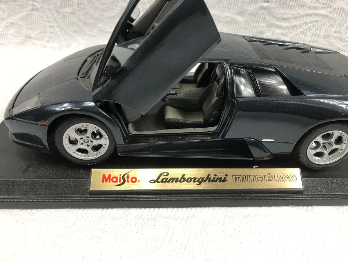 未開封 マイスト ランボルギーニ Murciélago 1:24 1998 MAISTO 24:1 Blue Lamborghini Murcielago Model Car on Base