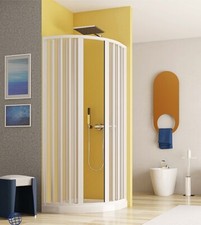 Box doccia semicircolare, misura cm.90x90, cabina a soffietto apertura centrale