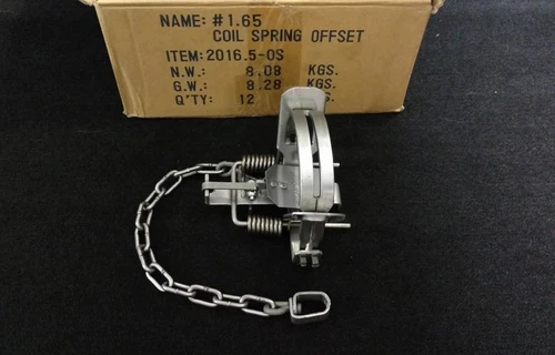 1 Bridger 1.65 off set coil spring trap trapping fox coyote raccoon survival 