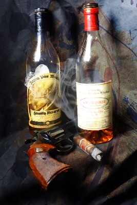 16 x 24 Opus X and Double Pappy Van Winkle's Bourbon Wall Art Painting on Canvas